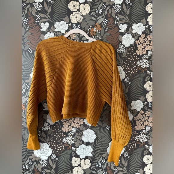 Esteban Cortazar Collective Shimmer Knit Sweater in orange size medium - Picture 6 of 8